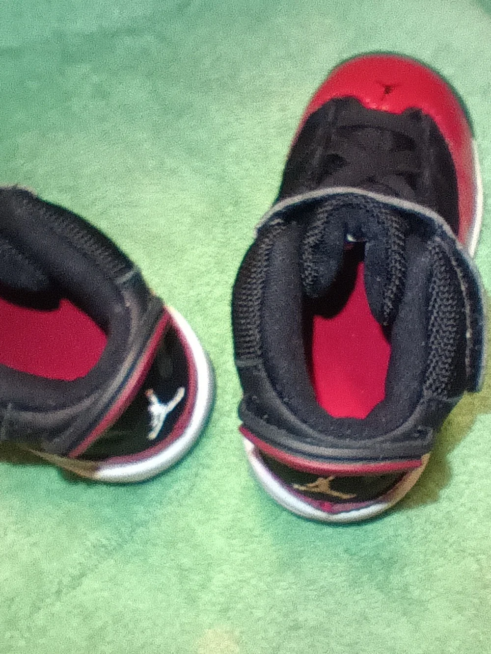 Nike Air Jordan's Sz 7C (TD) In Blk/Wht Gym Red (Bred) Colorway